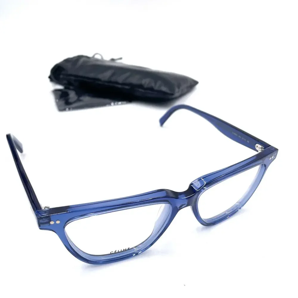 Celine Eyeglasses Blue Crystal Frames Full Rim Square Optical CL50009I